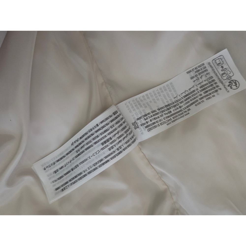 Hollister Womens Faux Leather Puffer Vest Off White Cream full Zip Size M - Picture 6 of 8